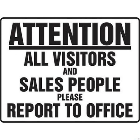 Accuform BIGSIGNS ATTENTION ALL VISITORS MADM533XL MADM533XL